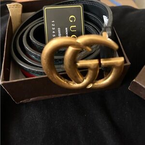 Gucci Black and Gold Men's Belt